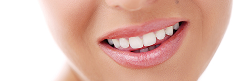 Closeup picture of a woman smiling